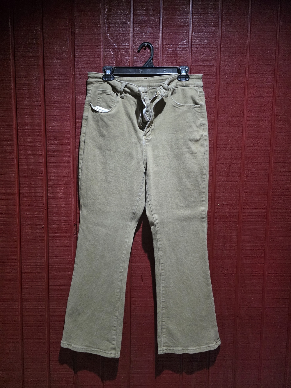 SHEIN Tan Flare Jeans